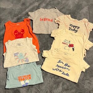 Carter's Orange Crab Graphic Onesie